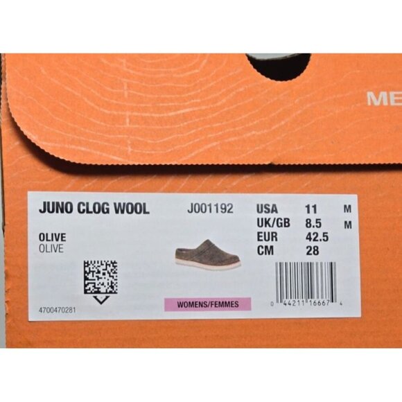 Merrell Women's Juno Wool Clogs Slip on olive size 11 M - Picture 9 of 9